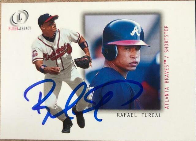 Rafael Furcal Signed 2001 Fleer Legacy Baseball Card - Atlanta Braves - PastPros