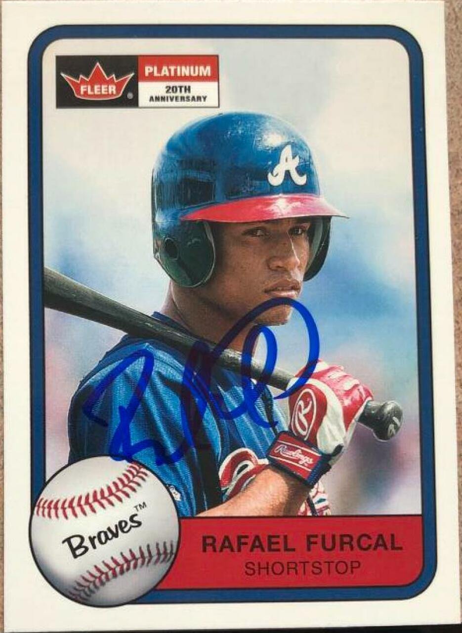 Rafael Furcal Signed 2001 Fleer Platinum Baseball Card - Atlanta Braves - PastPros