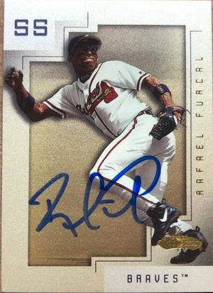 Rafael Furcal Signed 2001 Fleer Showcase Baseball Card - Atlanta Braves