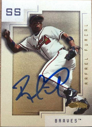 Rafael Furcal Signed 2001 Fleer Showcase Baseball Card - Atlanta Braves - PastPros