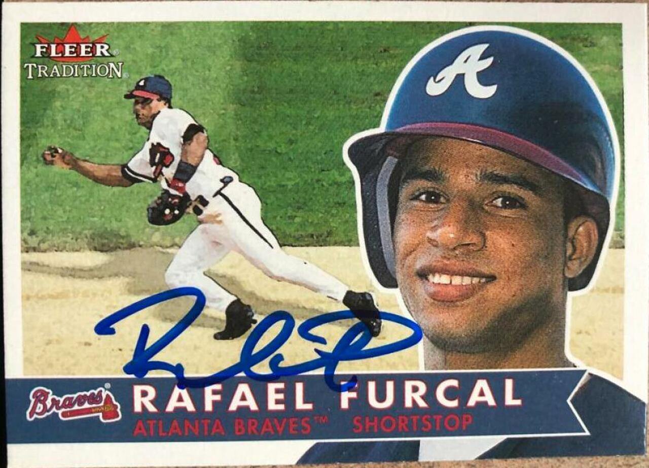 Rafael Furcal Signed 2001 Fleer Tradition Baseball Card - Atlanta Braves - PastPros