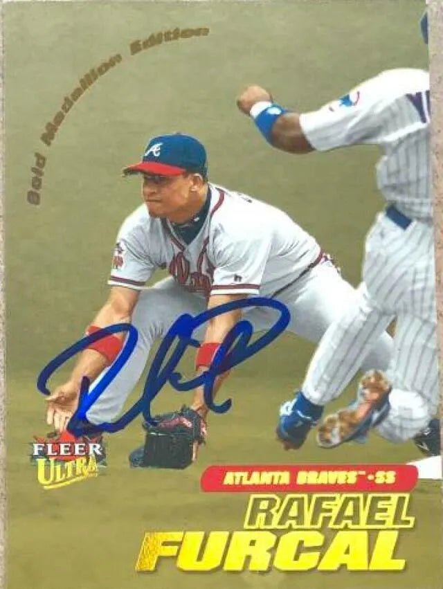 Rafael Furcal Signed 2001 Fleer Ultra Gold Medallion Baseball Card - Atlanta Braves