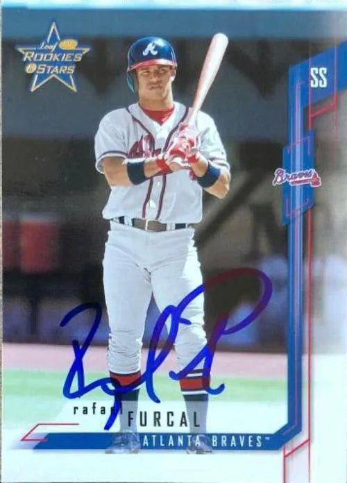 Rafael Furcal Signed 2001 Leaf Rookies & Stars Baseball Card - Atlanta Braves
