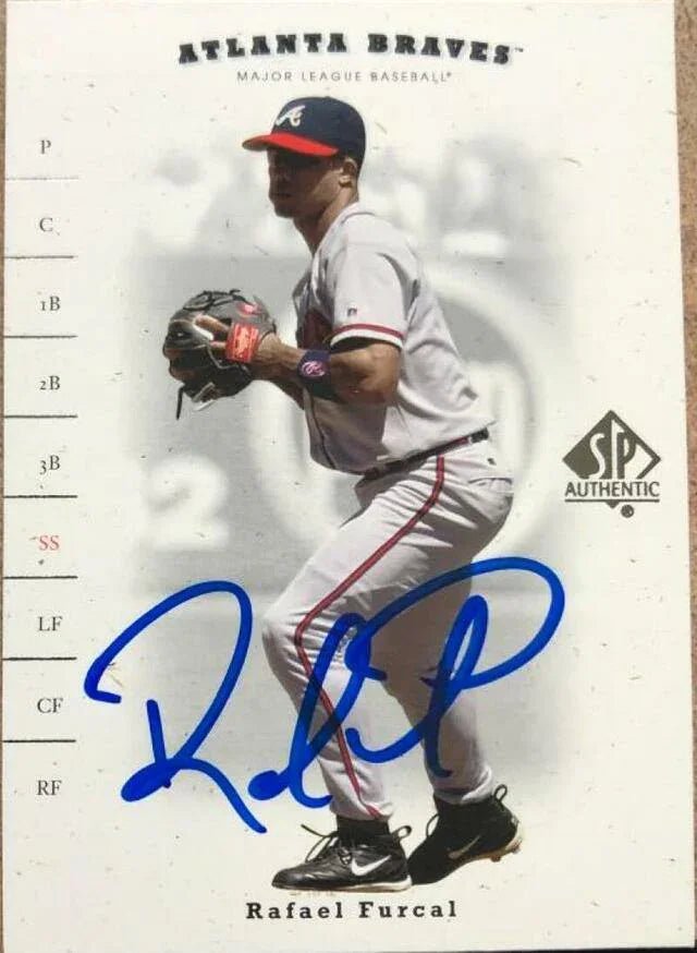 Rafael Furcal Signed 2001 SP Authentic Baseball Card - Atlanta Braves