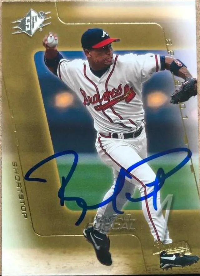 Rafael Furcal Signed 2001 SPx Baseball Card - Atlanta Braves