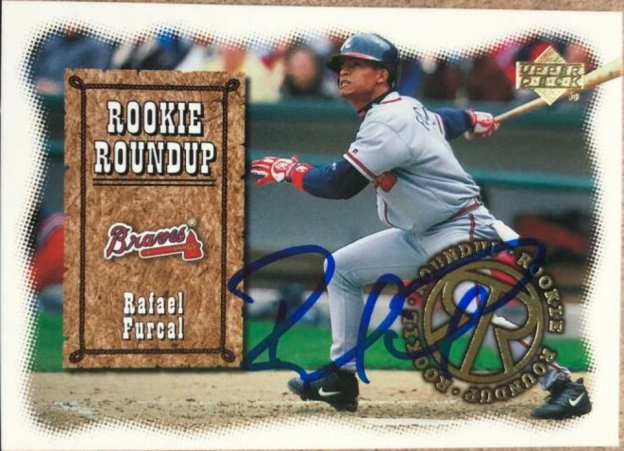 Rafael Furcal Signed 2001 Upper Deck Rookie Roundup Baseball Card - Atlanta Braves - PastPros