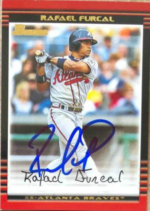 Rafael Furcal Signed 2002 Bowman Baseball Card - Atlanta Braves - PastPros