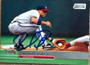 Rafael Furcal Signed 2002 Stadium Club Baseball Card - Atlanta Braves