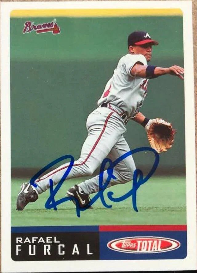 Rafael Furcal Signed 2002 Topps Total Baseball Card - Atlanta Braves