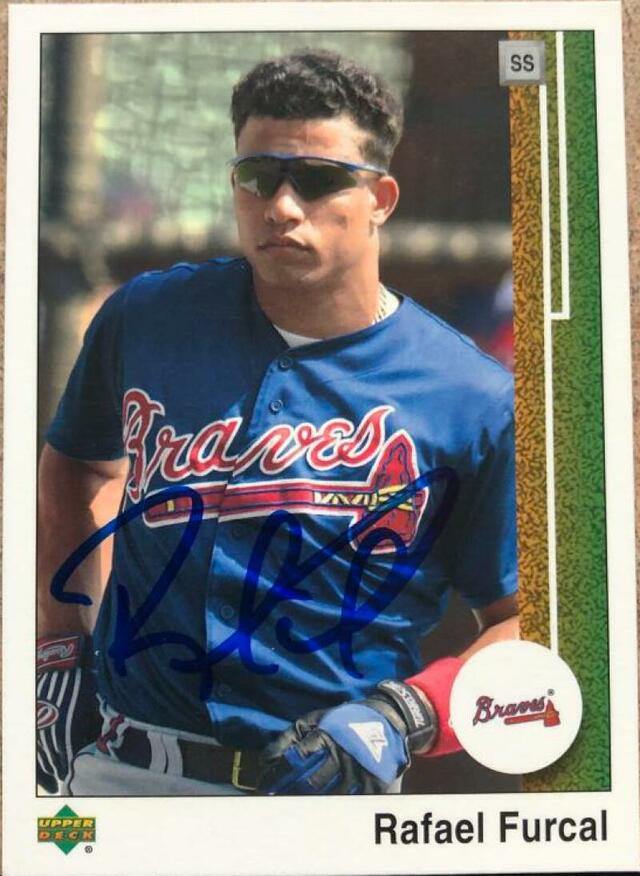 Rafael Furcal Signed 2002 Upper Deck Authentics Baseball Card