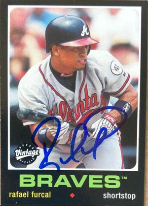 Rafael Furcal Signed 2002 Upper Deck Vintage Baseball Card - Atlanta Braves - PastPros