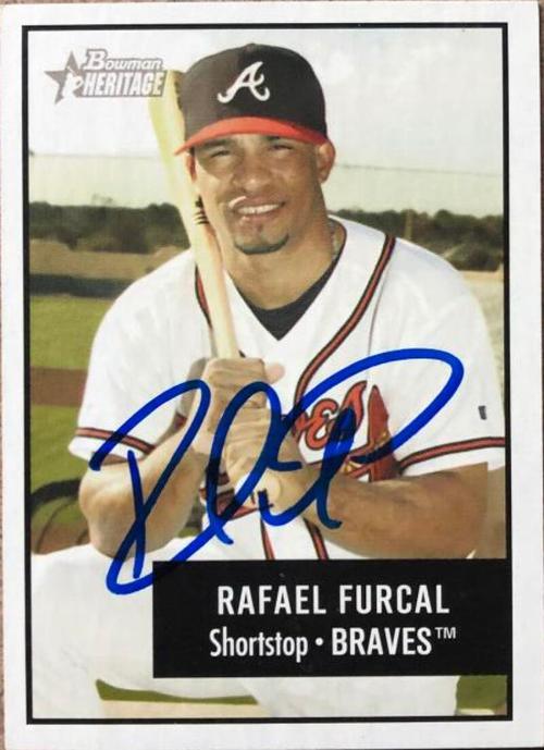 Rafael Furcal Signed 2003 Bowman Heritage Baseball Card - Atlanta Braves - PastPros