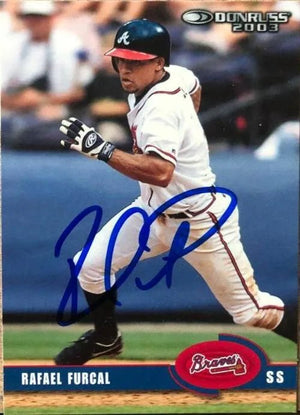 Rafael Furcal Signed 2003 Donruss Baseball Card - Atlanta Braves