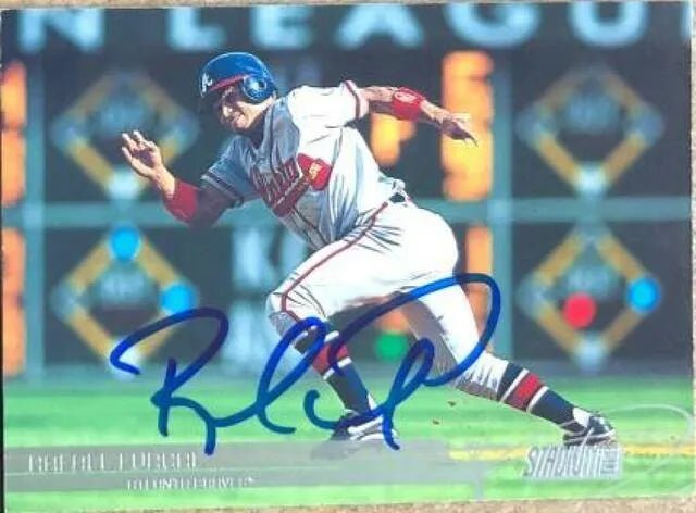 Rafael Furcal Signed 2003 Stadium Club Baseball Card - Atlanta Braves