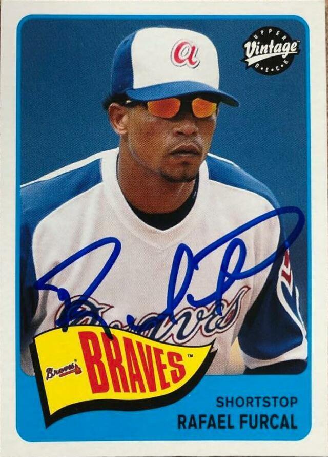 Rafael Furcal Signed 2003 Upper Deck Vintage Baseball Card - Atlanta Braves - PastPros