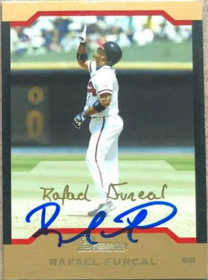 Rafael Furcal Signed 2004 Bowman Gold Baseball Card - Atlanta Braves