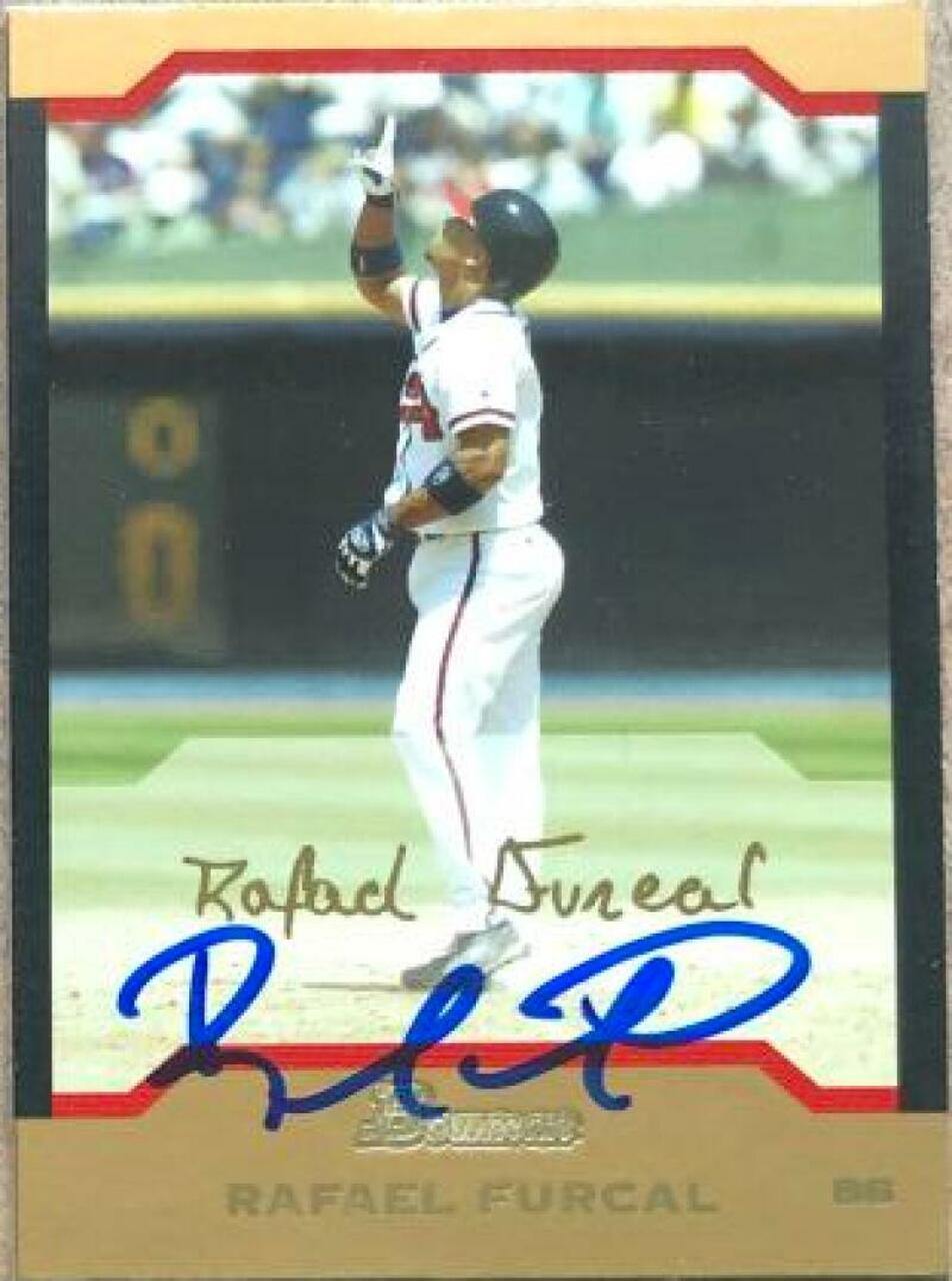 Rafael Furcal Signed 2004 Bowman Gold Baseball Card - Atlanta Braves - PastPros
