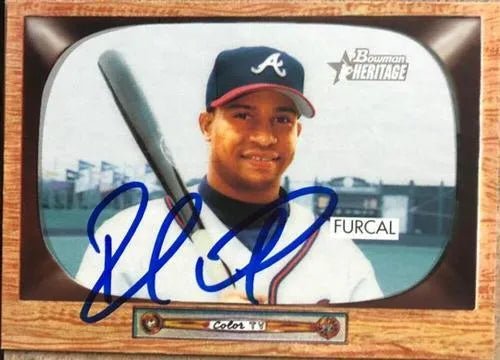 Rafael Furcal Signed 2004 Bowman Heritage Baseball Card - Atlanta Braves