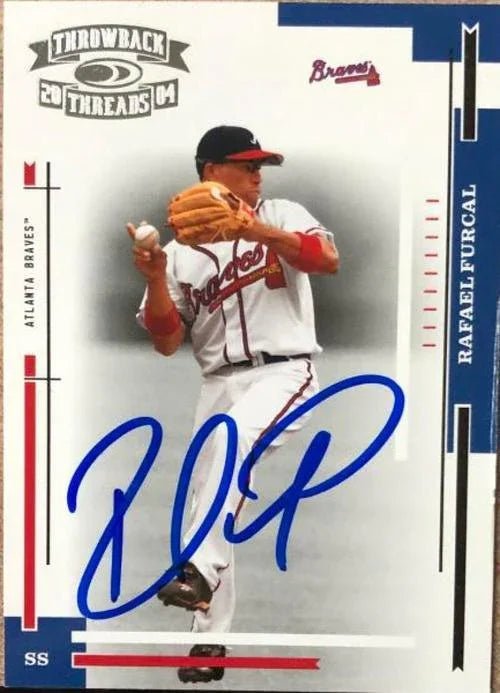 Rafael Furcal Signed 2004 Donruss Throwback Threads Baseball Card - Atlanta Braves