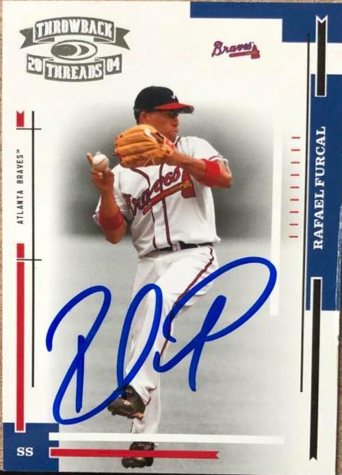 Rafael Furcal Signed 2004 Donruss Throwback Threads Baseball Card - Atlanta Braves - PastPros