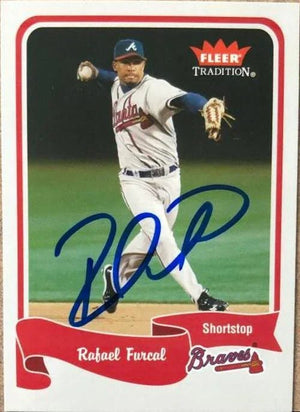 Rafael Furcal Signed 2004 Fleer Tradition Baseball Card - Atlanta Braves