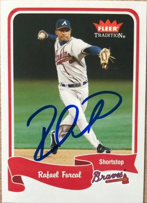 Rafael Furcal Signed 2004 Fleer Tradition Baseball Card - Atlanta Braves - PastPros