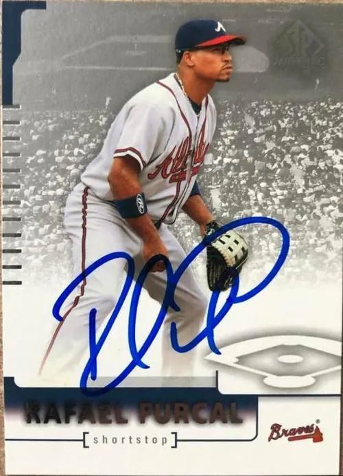 Rafael Furcal Signed 2004 SP Authentic Baseball Card - Atlanta Braves