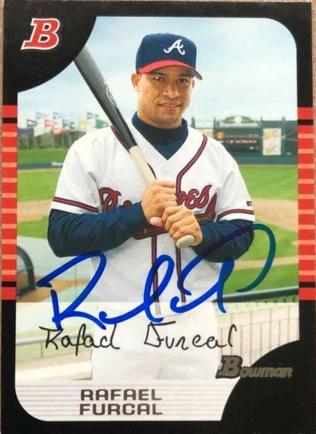 Rafael Furcal Signed 2005 Bowman Baseball Card - Atlanta Braves