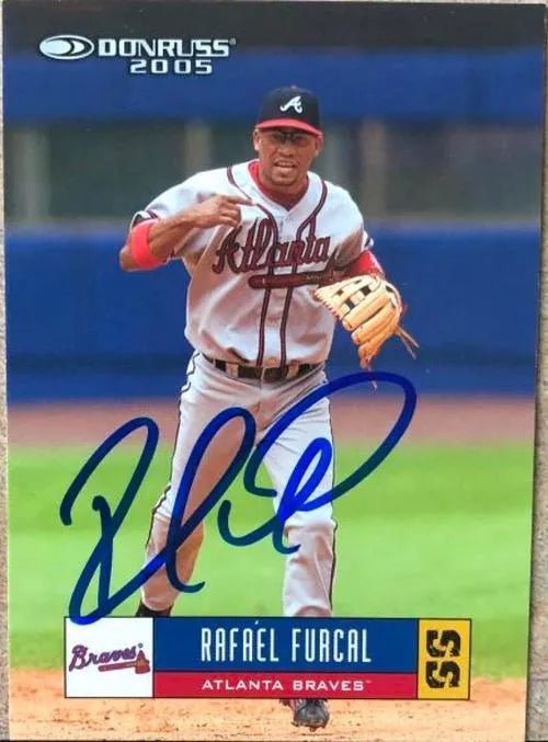 Rafael Furcal Signed 2005 Donruss Baseball Card - Atlanta Braves