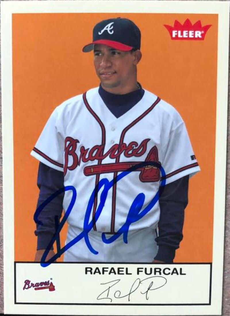 Rafael Furcal Signed 2005 Fleer Tradition Baseball Card - Atlanta Braves - PastPros