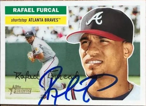 Rafael Furcal Signed 2005 Topps Heritage Baseball Card - Atlanta Braves
