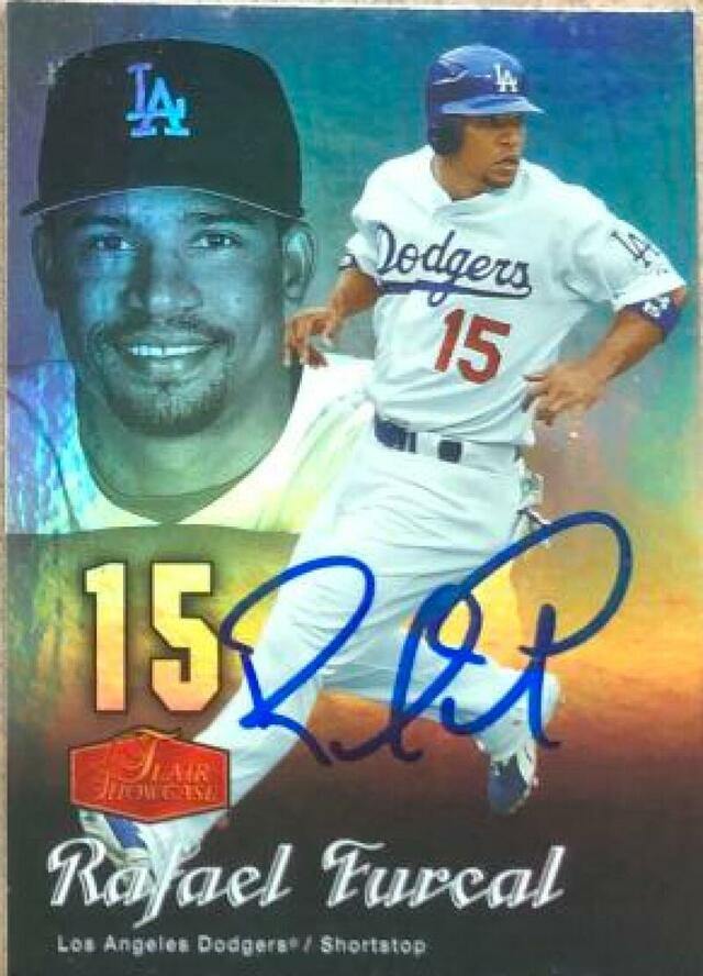 Rafael Furcal Signed 2006 Flair Showcase Baseball Card - Los Angeles Dodgers - PastPros