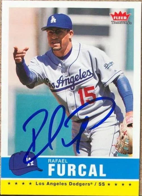 Rafael Furcal Signed 2006 Fleer Tradition Baseball Card - Los Angeles Dodgers
