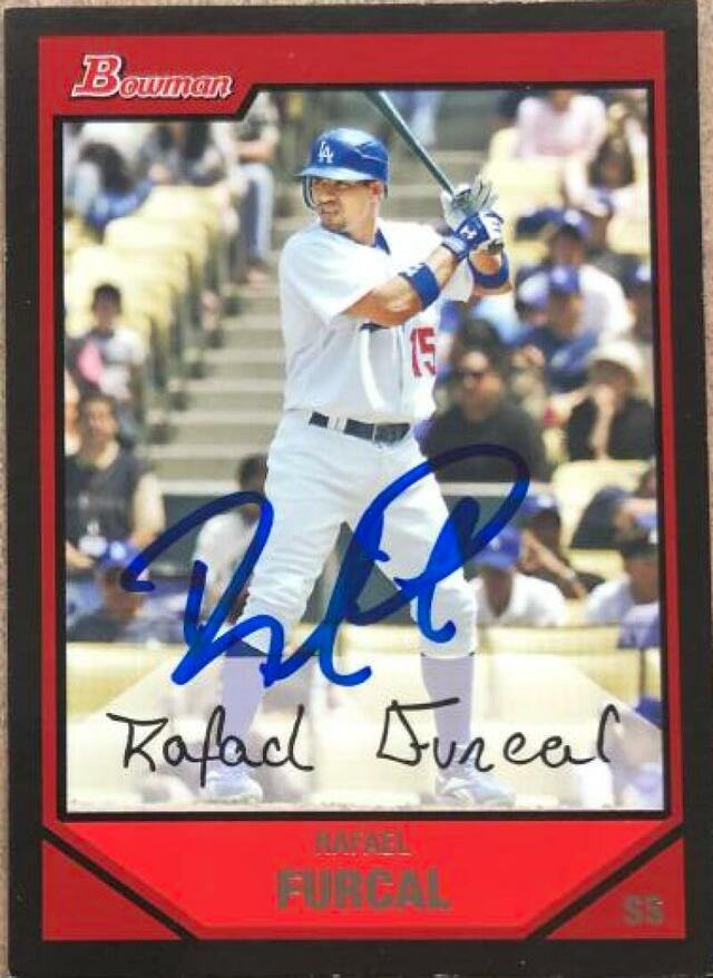 Rafael Furcal Signed 2007 Bowman Baseball Card - Los Angeles Dodgers - PastPros