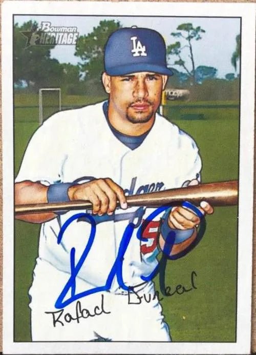 Rafael Furcal Signed 2007 Bowman Heritage Baseball Card - Los Angeles Dodgers