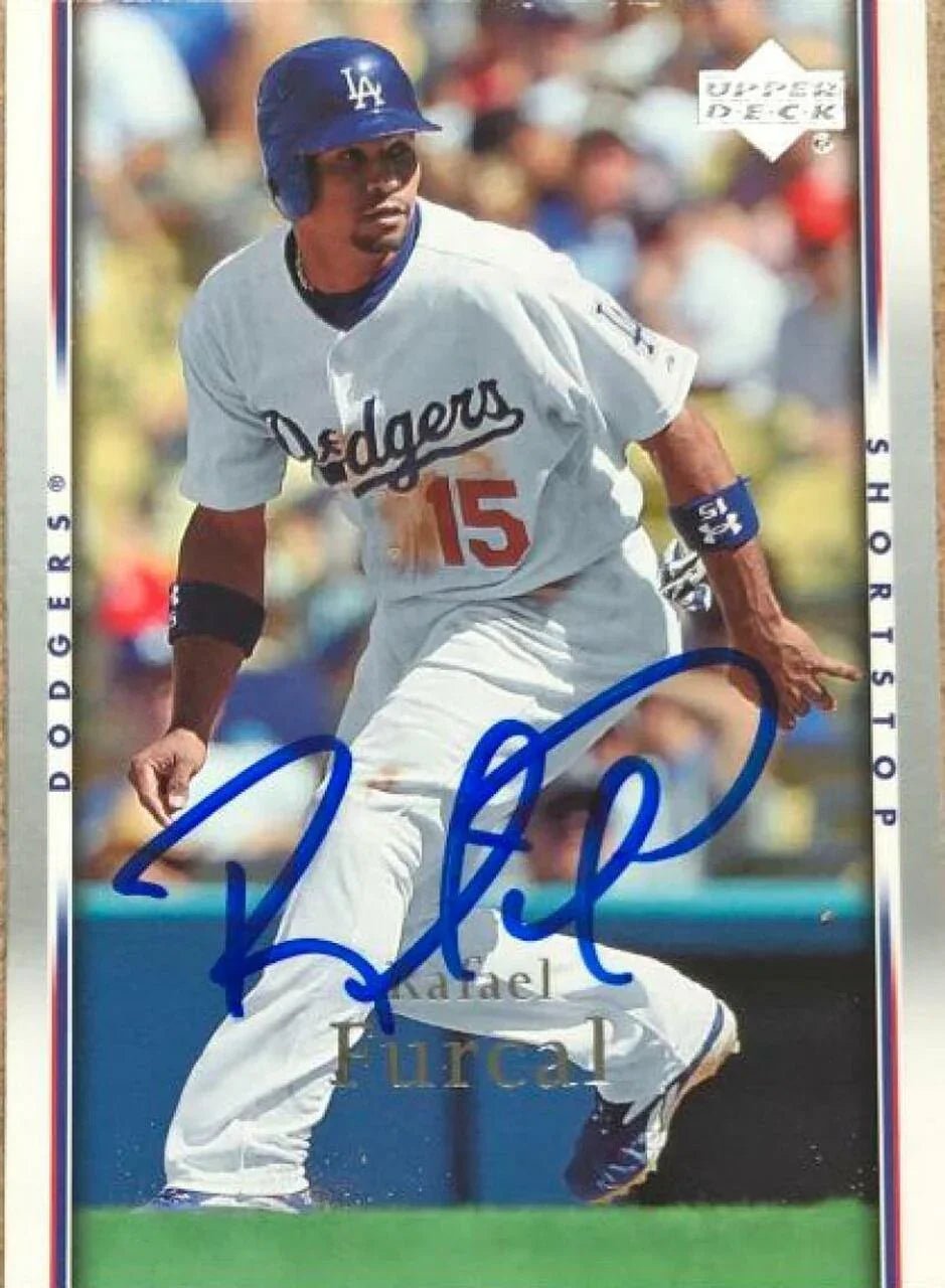 Rafael Furcal Signed 2007 Upper Deck Baseball Card - Los Angeles Dodgers