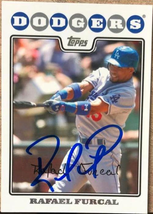 Rafael Furcal Signed 2008 Topps Baseball Card - Los Angeles Dodgers - PastPros