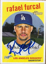 Rafael Furcal Signed 2008 Topps Heritage Baseball Card - Los Angeles Dodgers