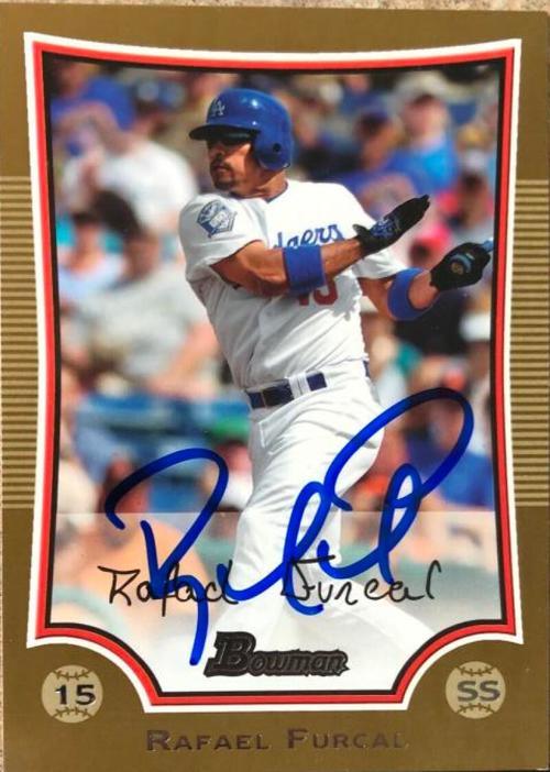 Rafael Furcal Signed 2009 Bowman Gold Baseball Card - Los Angeles Dodgers - PastPros