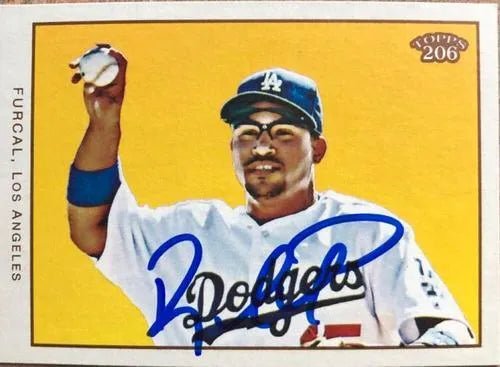 Rafael Furcal Signed 2009 Topps 206 Baseball Card - Los Angeles Dodgers