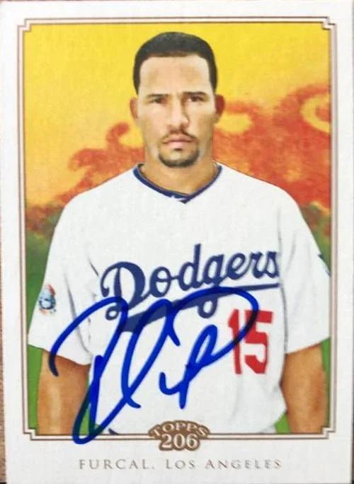 Rafael Furcal Signed 2010 Topps 206 Baseball Card - Los Angeles Dodgers