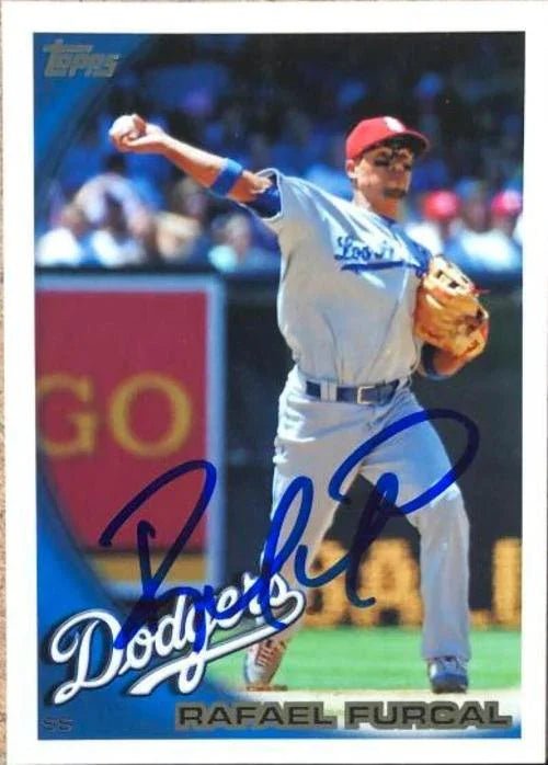 Rafael Furcal Signed 2010 Topps Baseball Card - Los Angeles Dodgers