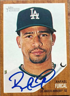 Rafael Furcal Signed 2011 Topps Heritage Baseball Card - Los Angeles Dodgers