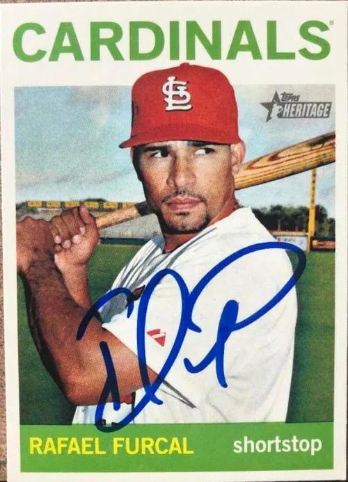 Rafael Furcal Signed 2013 Topps Heritage Baseball Card - St Louis Cardinals