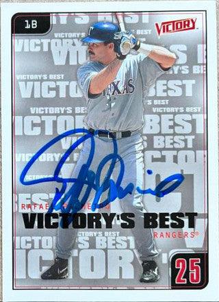 Rafael Palmeiro Signed 2001 Upper Deck Victory Baseball Card - Texas Rangers - PastPros