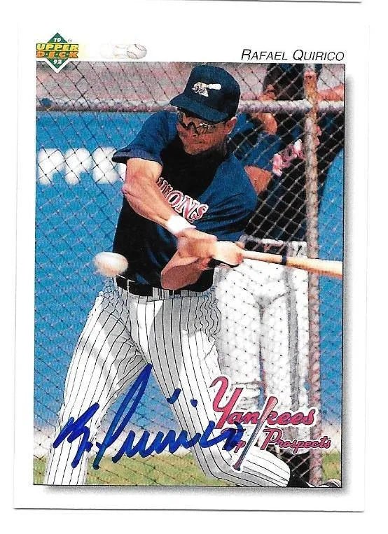 Rafael Quirico Signed 1992 Upper Deck Minors Baseball Card - New York Yankees