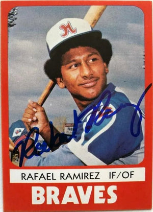 Rafael Ramirez Signed 1980 TCMA Baseball Card - Richmond Braves