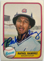Rafael Ramirez Signed 1981 Fleer Baseball Card - Atlanta Braves
