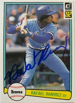 Rafael Ramirez Signed 1982 Donruss Baseball Card - Atlanta Braves