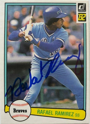 Rafael Ramirez Signed 1982 Fleer Baseball Card - Atlanta Braves - PastPros